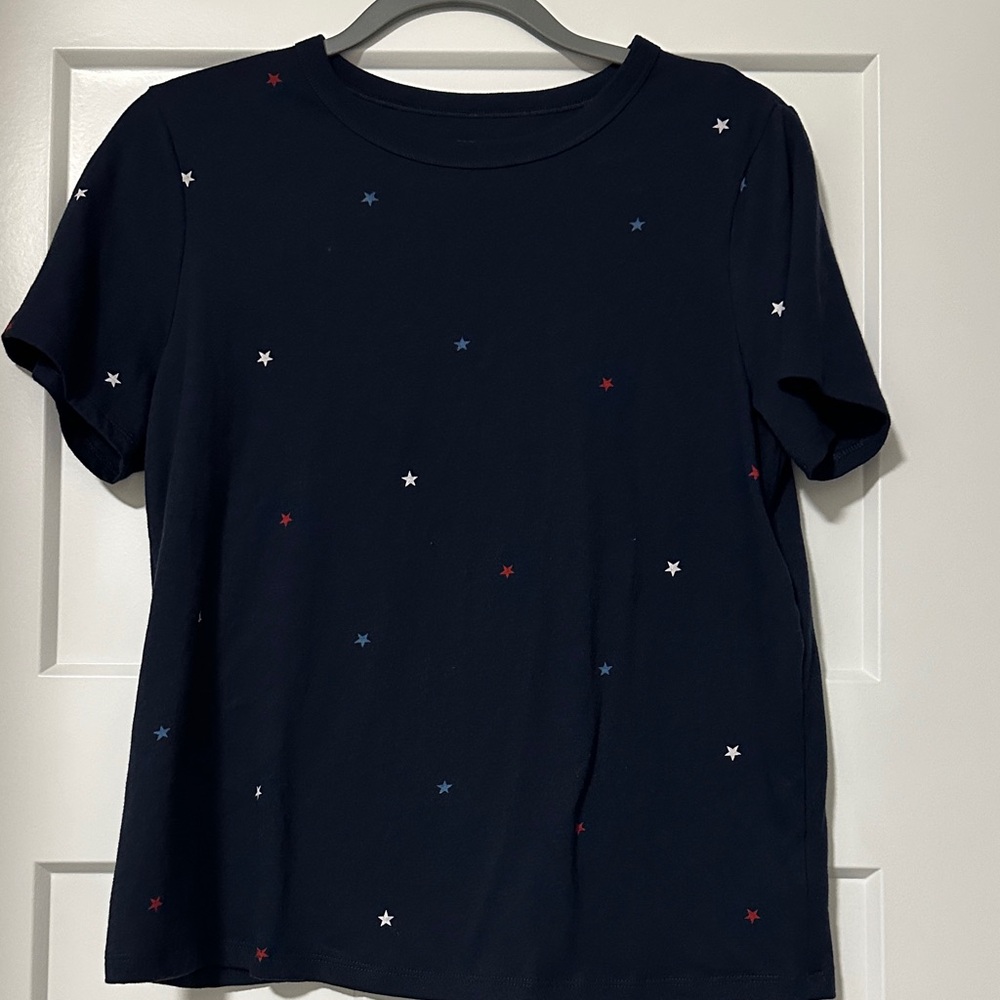 Old Navy Navy Blue Short Sleeve Tee with Star Accents